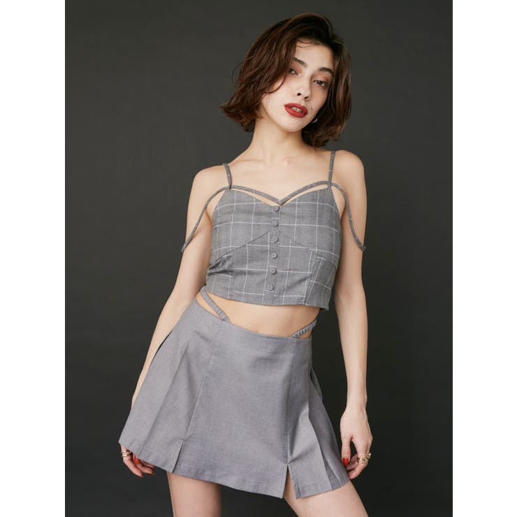 オープンウエストプリーツミニスカート | EVRIS | 詳細画像2 