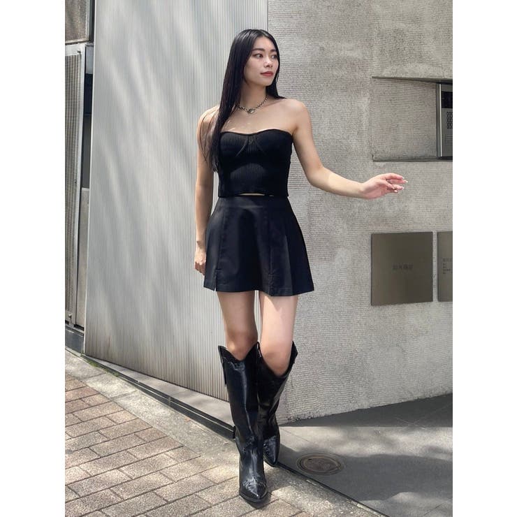 オープンウエストプリーツミニスカート | EVRIS | 詳細画像21 