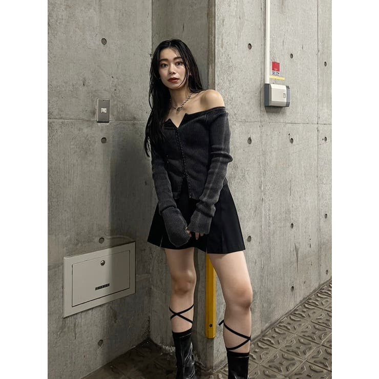 オープンウエストプリーツミニスカート | EVRIS | 詳細画像23 