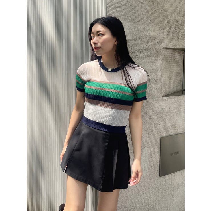 オープンウエストプリーツミニスカート | EVRIS | 詳細画像25 