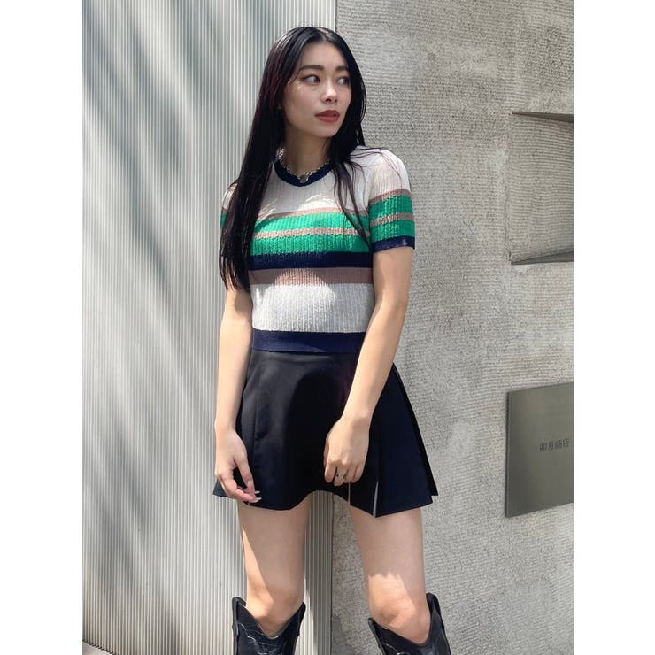 オープンウエストプリーツミニスカート | EVRIS | 詳細画像26 