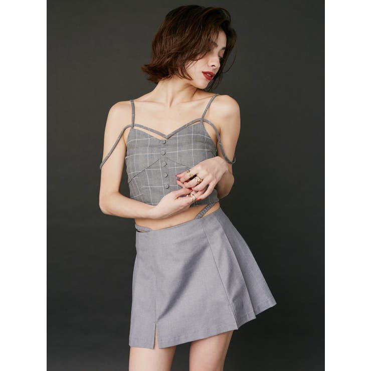 オープンウエストプリーツミニスカート | EVRIS | 詳細画像3 