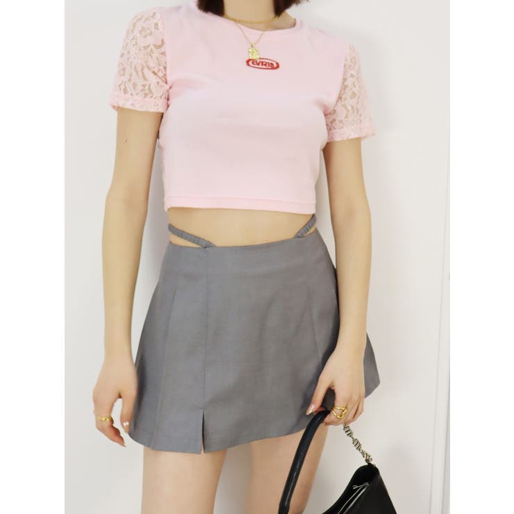 オープンウエストプリーツミニスカート | EVRIS | 詳細画像30 