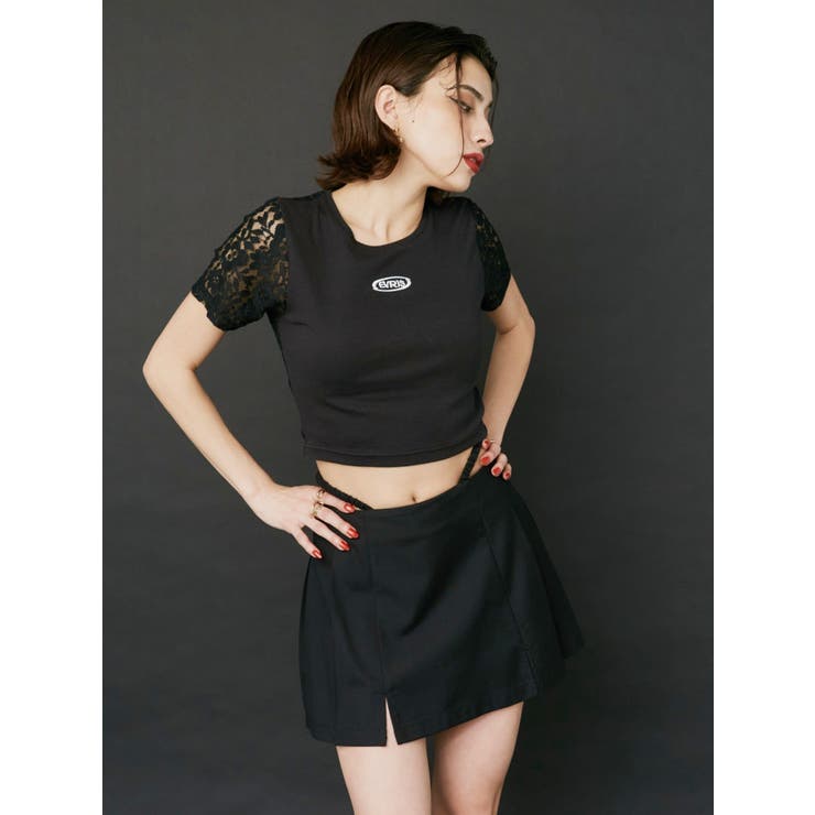 オープンウエストプリーツミニスカート | EVRIS | 詳細画像7 