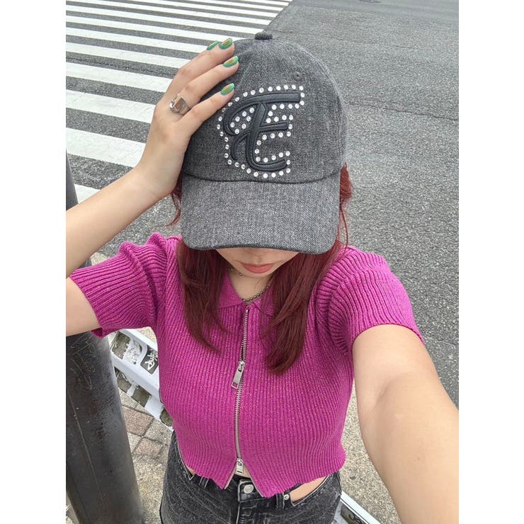 ラインストーンロゴデニムキャップ[品番：MKSW0060052]｜EVRIS