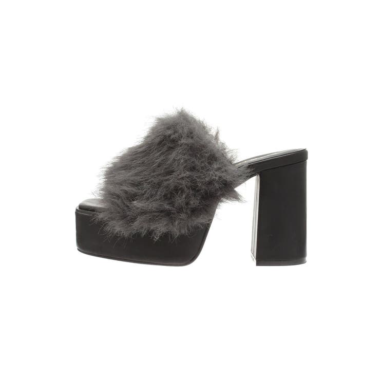 フェイクファー ハーフスリッパ PUレザーサンダル 靴 韓国 i291 fur sandal – YZ