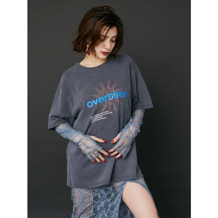 OVER TIMEグラフィックBIG Tシャツ | EVRIS | 詳細画像2 