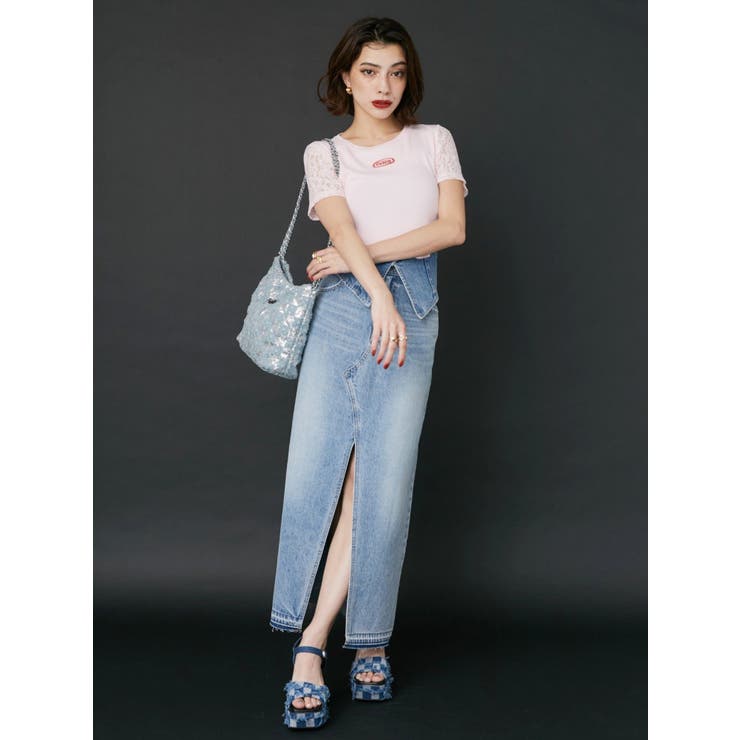 ワンポイントバックレースTシャツ | EVRIS | 詳細画像10 