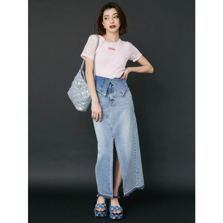 ワンポイントバックレースTシャツ | EVRIS | 詳細画像11 