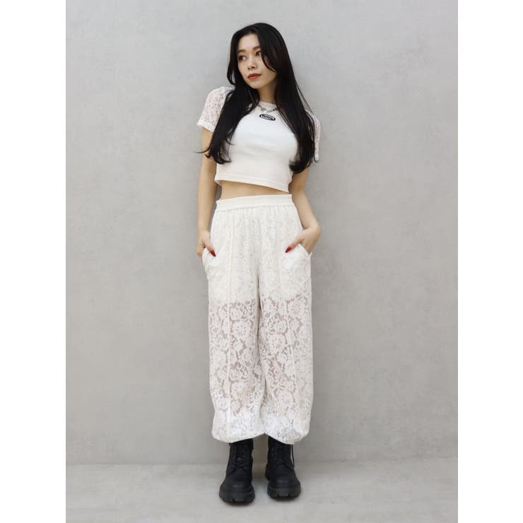 ワンポイントバックレースTシャツ | EVRIS | 詳細画像22 