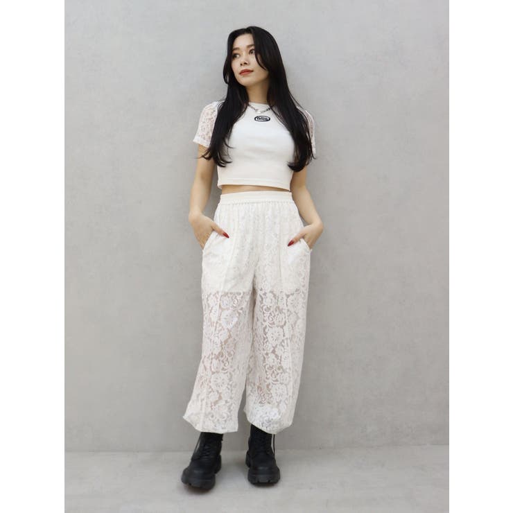 ワンポイントバックレースTシャツ | EVRIS | 詳細画像23 