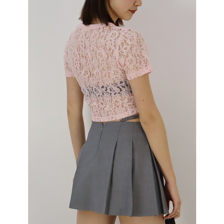 ワンポイントバックレースTシャツ | EVRIS | 詳細画像24 