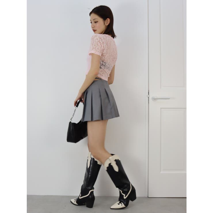 ワンポイントバックレースTシャツ | EVRIS | 詳細画像30 