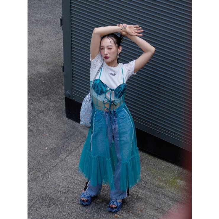 ワンポイントバックレースTシャツ | EVRIS | 詳細画像33 