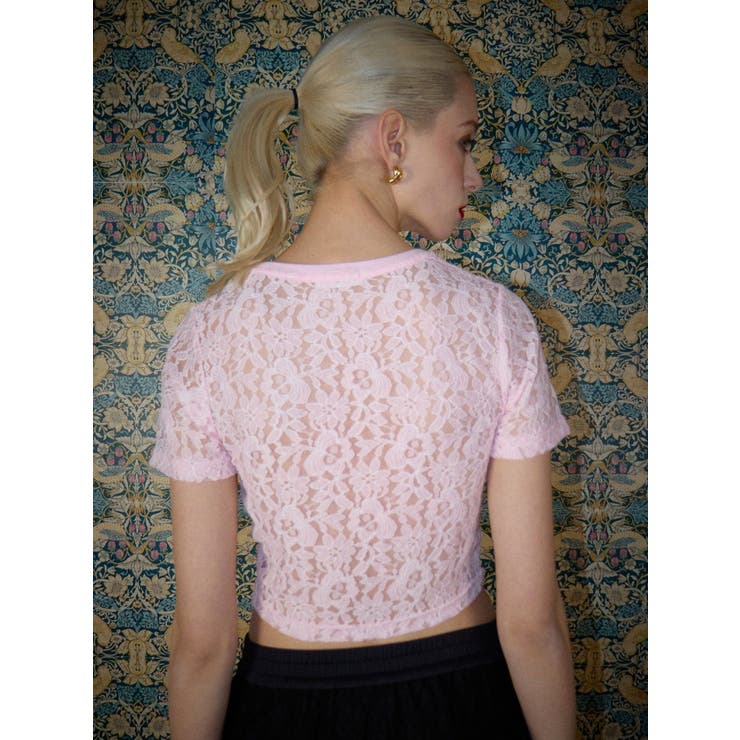 ワンポイントバックレースTシャツ | EVRIS | 詳細画像34 