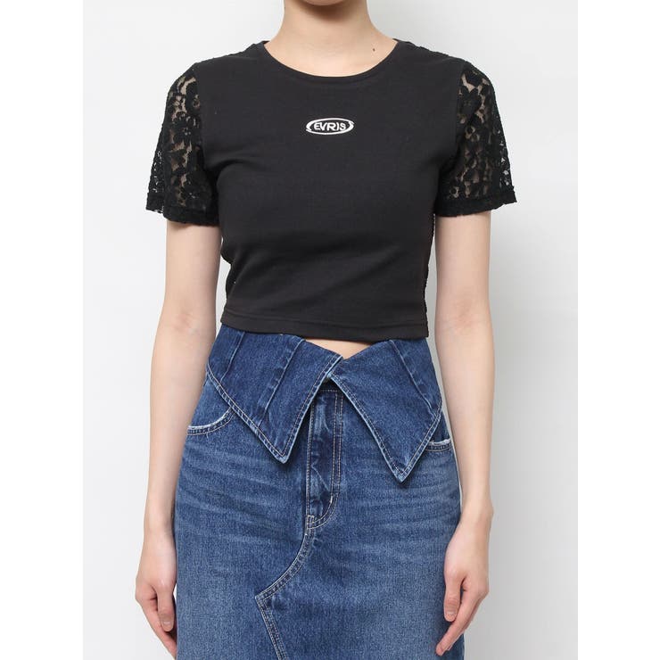 ワンポイントバックレースTシャツ | EVRIS | 詳細画像38 