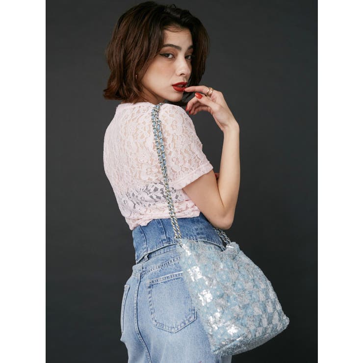 ワンポイントバックレースTシャツ | EVRIS | 詳細画像9 