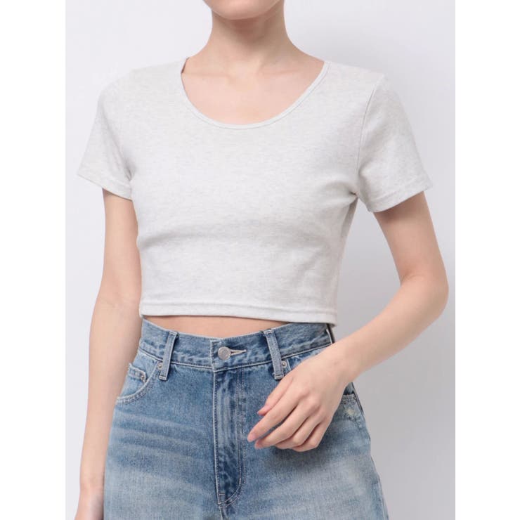 グレー | BASICシンプルショートTシャツ | EVRIS