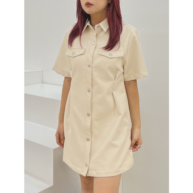 フェイクレザーミニワンピース | EVRIS | 詳細画像17 