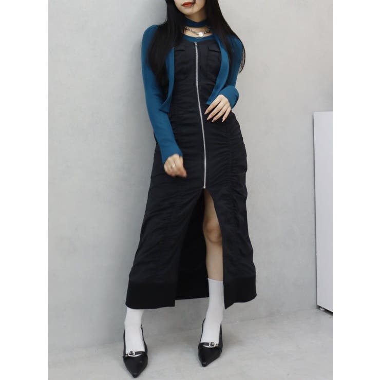 ジップキャミロングワンピース[品番：MKSW0060076]｜EVRIS