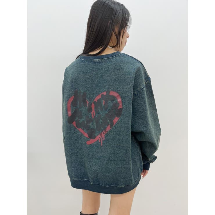 HEART PRINT DENIMトップス[品番：MKSW0060677]｜EVRIS
