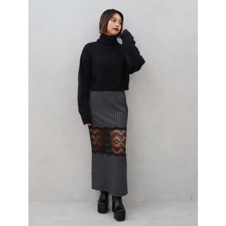 レース切り替えロングスカート | EVRIS | 詳細画像21 