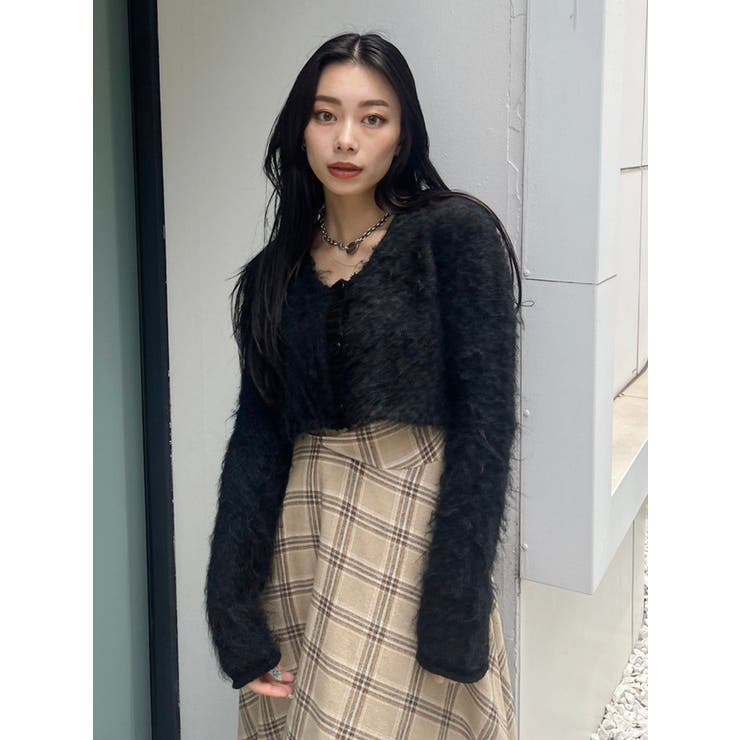 シャギークロップドニットトップス | EVRIS | 詳細画像1 