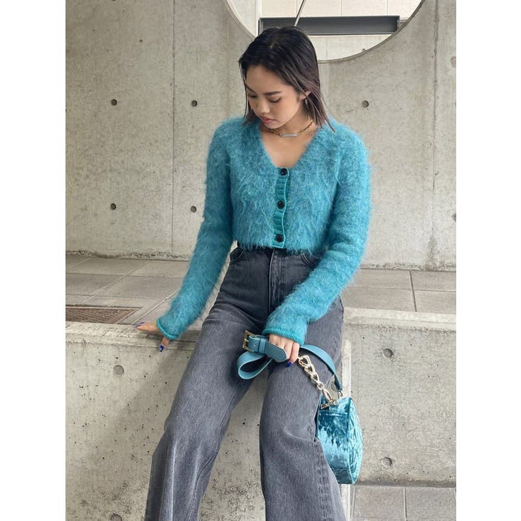 シャギークロップドニットトップス[品番：MKSW0059906]｜EVRIS