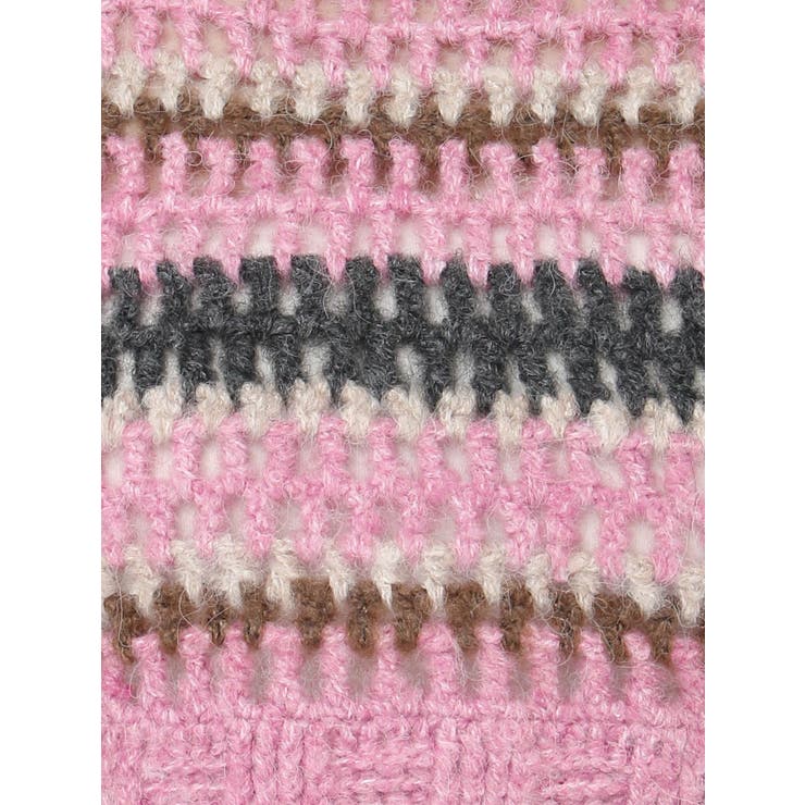 ボーダーメッシュショートニットトップス | EVRIS | 詳細画像26 