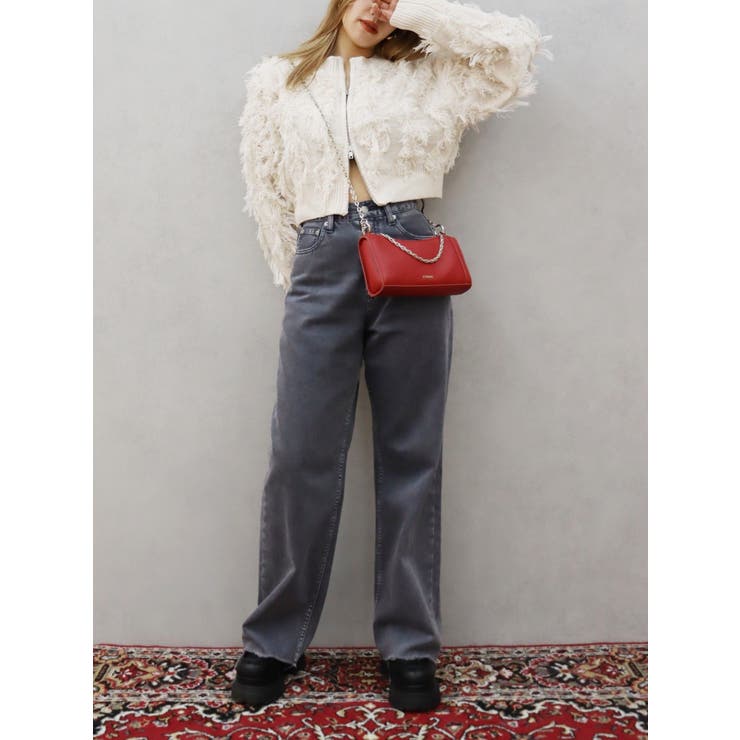 フリンジニットショートカーディガン | EVRIS | 詳細画像20 