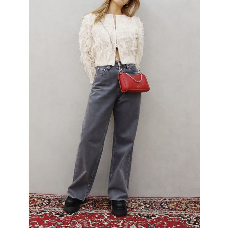 フリンジニットショートカーディガン | EVRIS | 詳細画像21 