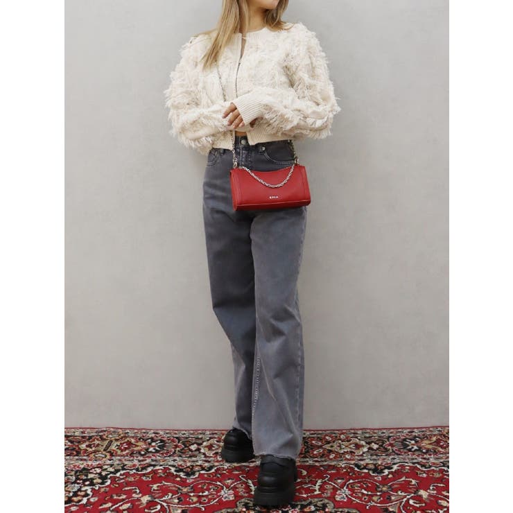 フリンジニットショートカーディガン | EVRIS | 詳細画像22 