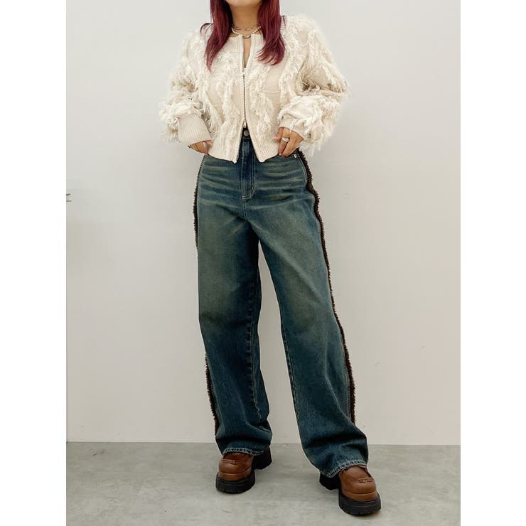 フリンジニットショートカーディガン | EVRIS | 詳細画像26 