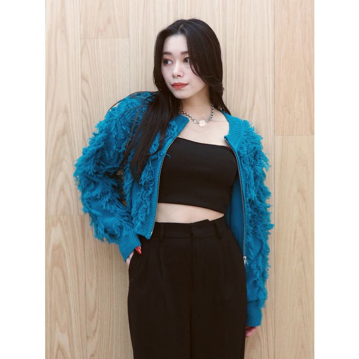 フリンジニットショートカーディガン | EVRIS | 詳細画像29 