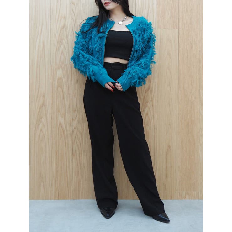 フリンジニットショートカーディガン | EVRIS | 詳細画像30 