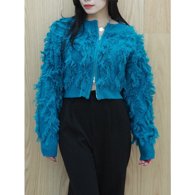 フリンジニットショートカーディガン | EVRIS | 詳細画像32 