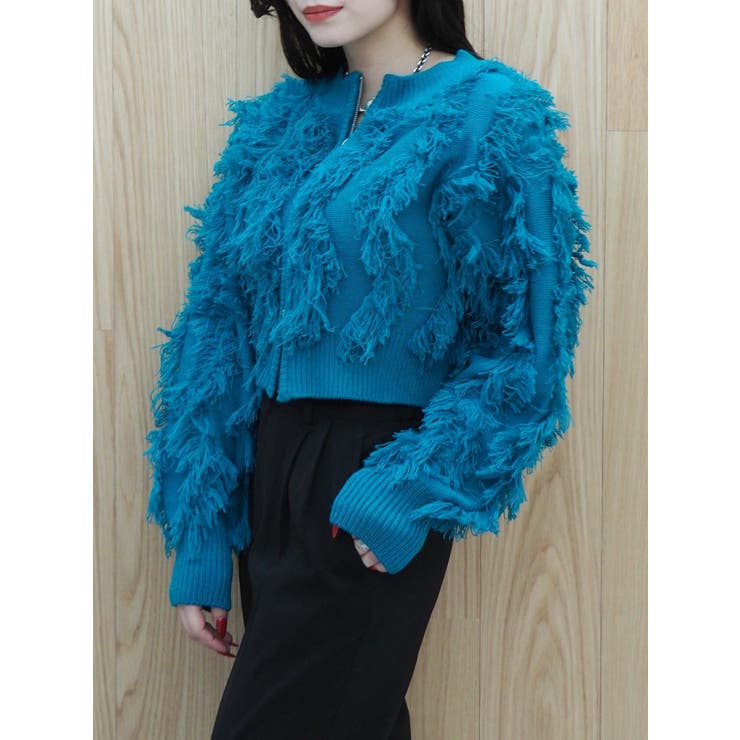 フリンジニットショートカーディガン | EVRIS | 詳細画像33 