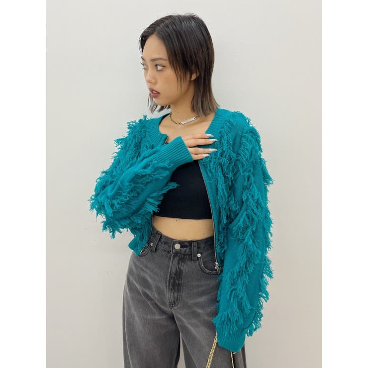 フリンジニットショートカーディガン | EVRIS | 詳細画像38 