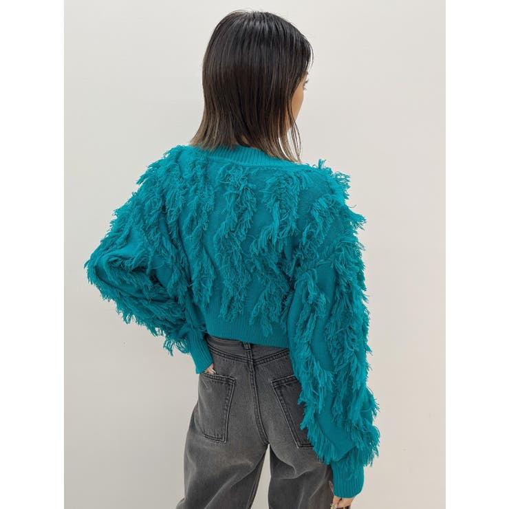 フリンジニットショートカーディガン | EVRIS | 詳細画像39 