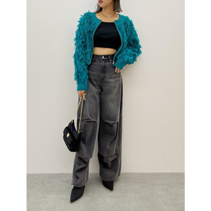 フリンジニットショートカーディガン | EVRIS | 詳細画像43 