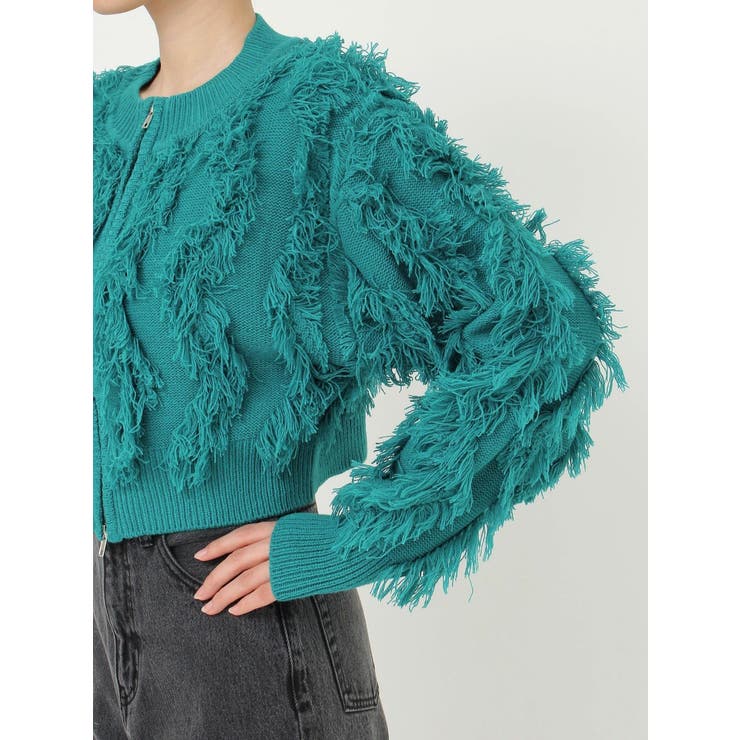 フリンジニットショートカーディガン | EVRIS | 詳細画像50 