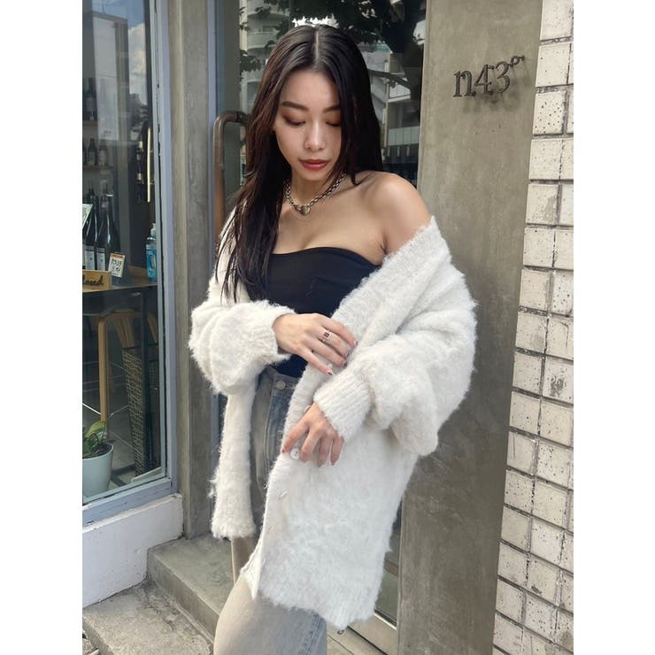 【WEB限定】ソフトシャギーニットカーディガン | EVRIS | 詳細画像16 