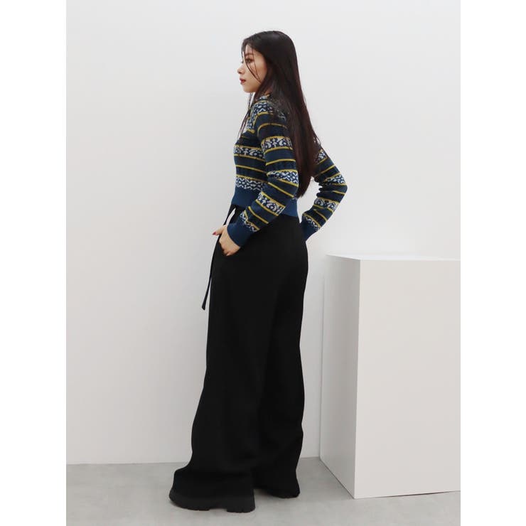 オリジナルジャガードショートニットカーディガン | EVRIS | 詳細画像11 