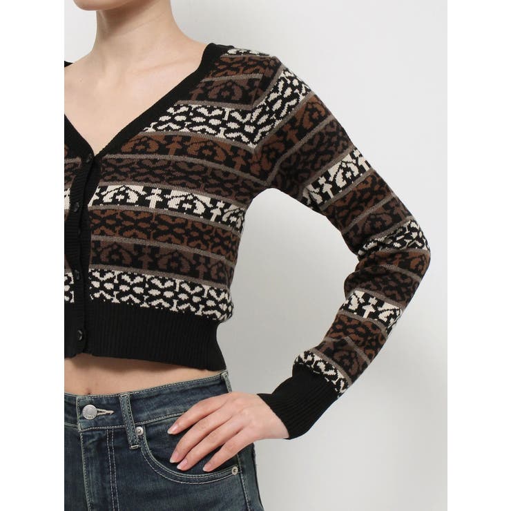 オリジナルジャガードショートニットカーディガン | EVRIS | 詳細画像22 