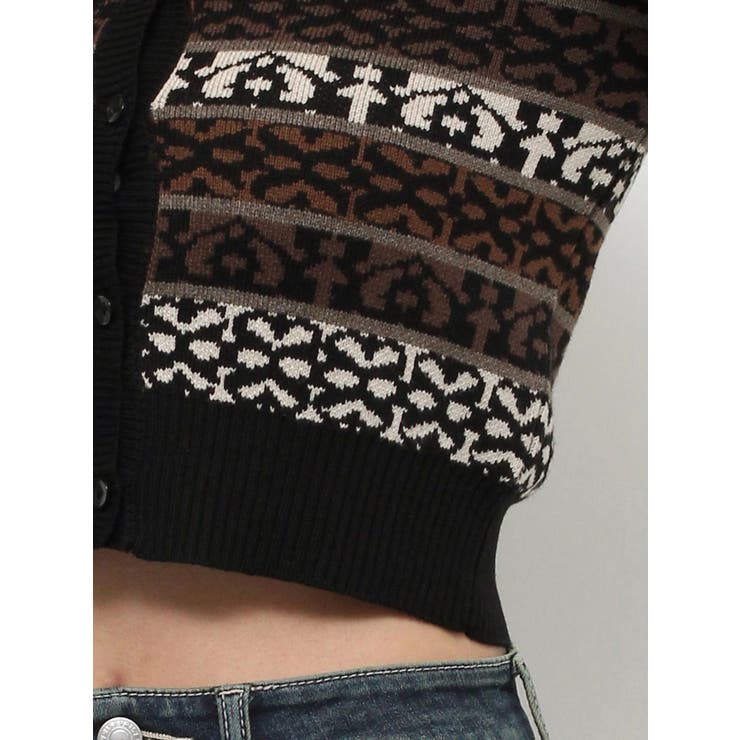 オリジナルジャガードショートニットカーディガン | EVRIS | 詳細画像23 