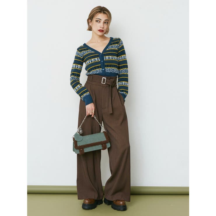 オリジナルジャガードショートニットカーディガン | EVRIS | 詳細画像3 