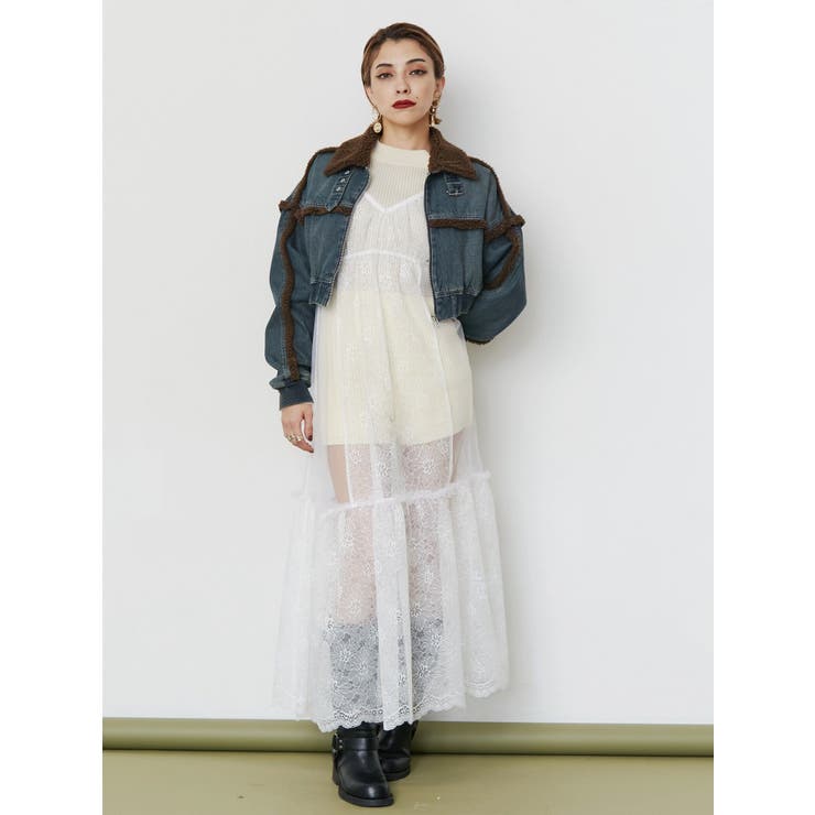 プレーティングリブニットトップス | EVRIS | 詳細画像10 