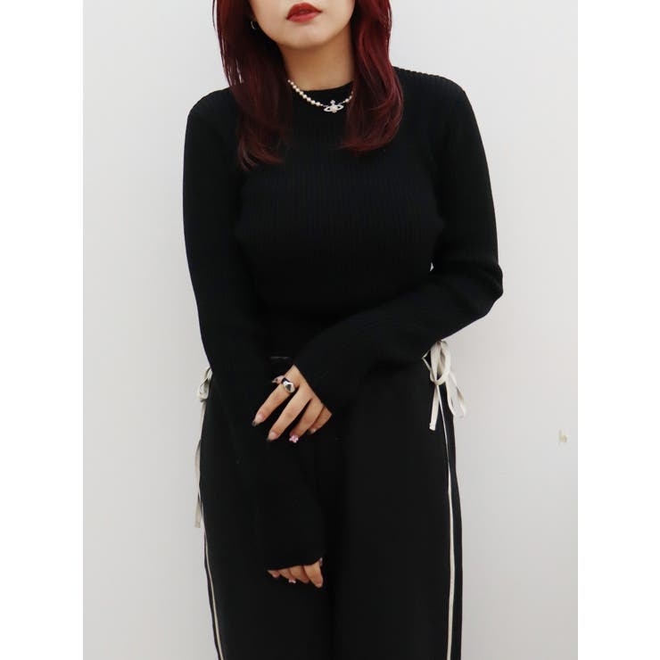 プレーティングリブニットトップス | EVRIS | 詳細画像11 