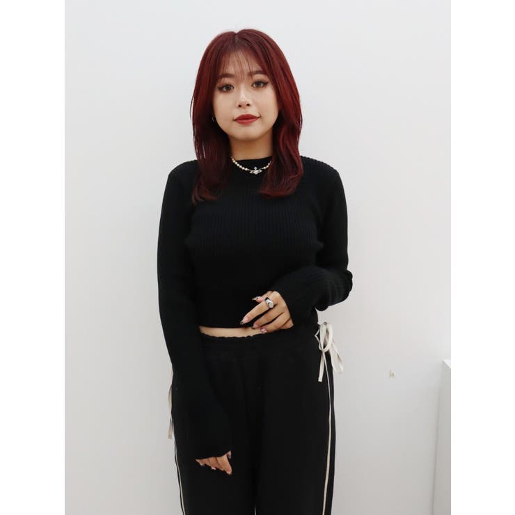 プレーティングリブニットトップス | EVRIS | 詳細画像12 