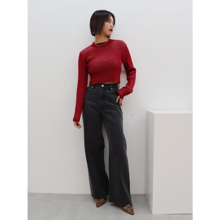 プレーティングリブニットトップス | EVRIS | 詳細画像20 